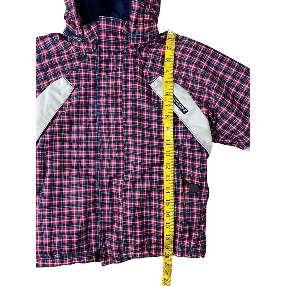 Rugged Bear Unisex Kids Red Plaid RBX Insulated Hooded Snow Ski Coat  Size 6 - Picture 8 of 13